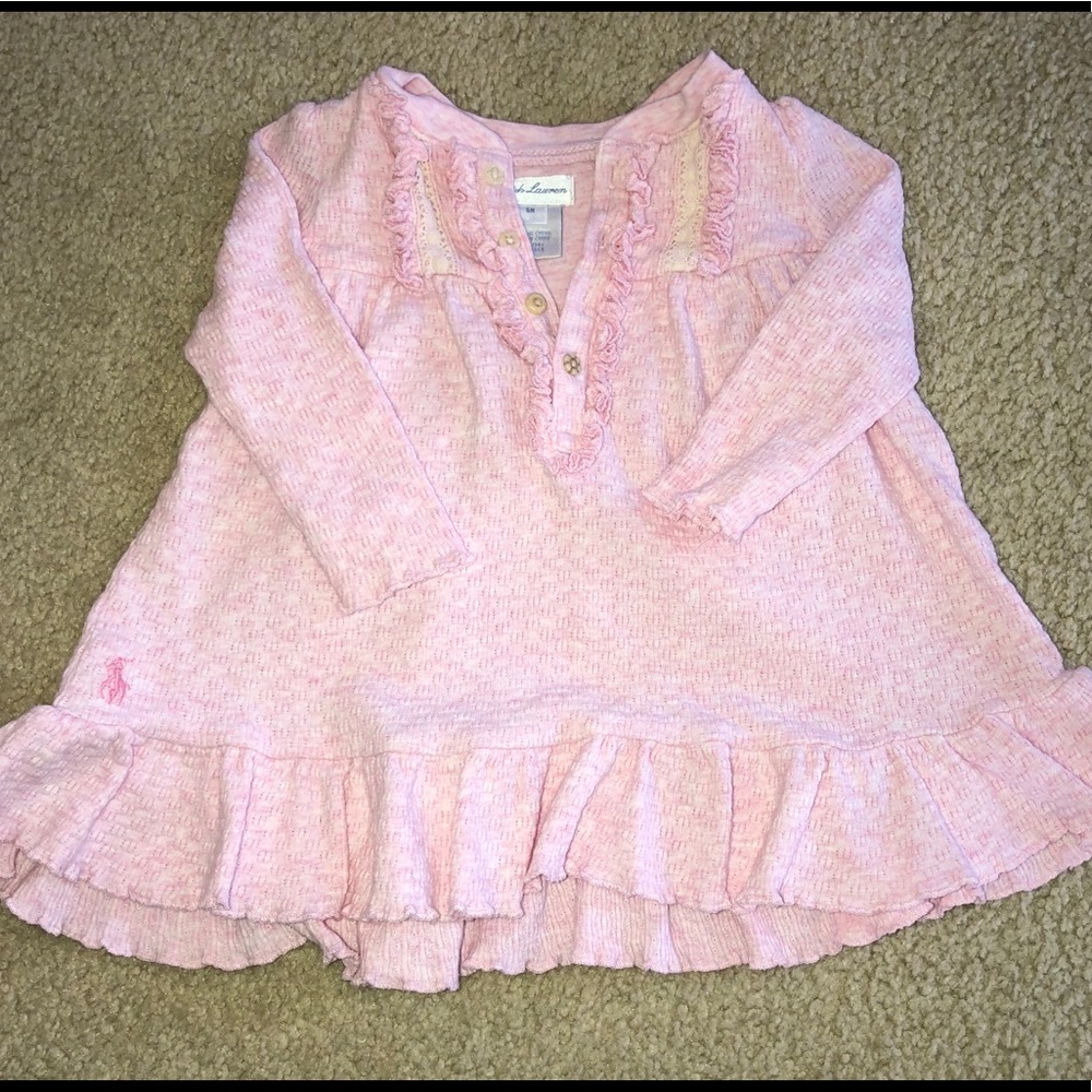 Ralph Lauren cotton pink dress sz 6 mths